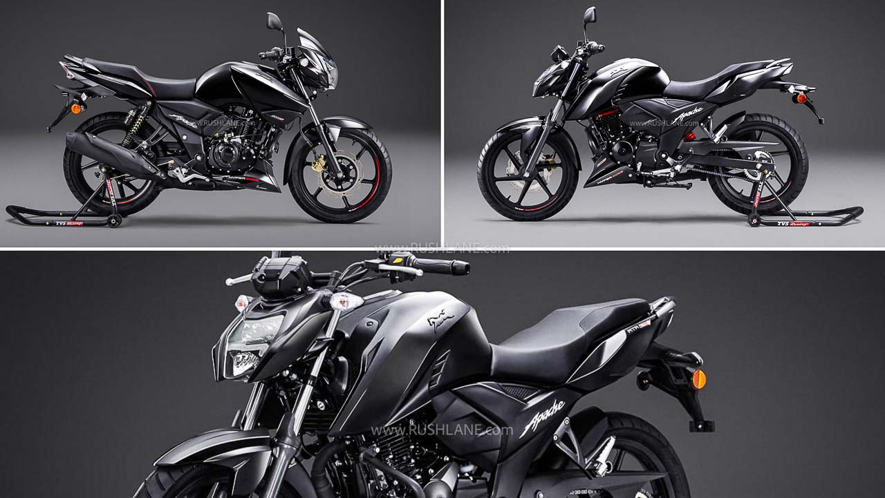 TVS Motor Launches New Black Edition Apache RTR 160 and Apache RTR 160 4V