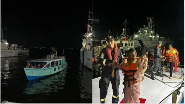 Indian Coast Guard Rescues 24 Passengers from Stranded Ferry Boat in Rough Weather off Goa Coast